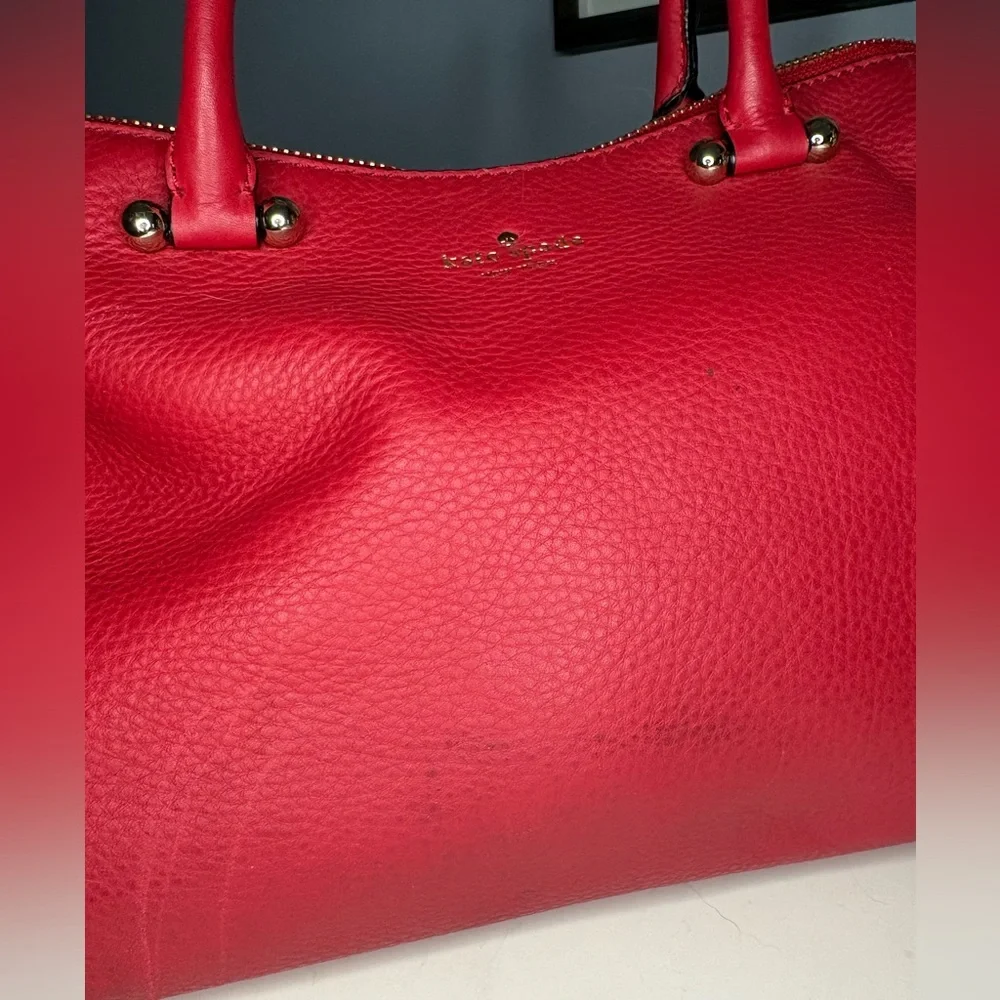 Kate Spade Red Leather Handbag - Picture 9 of 13
